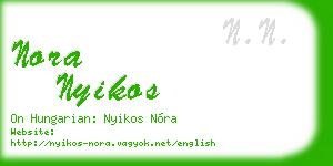nora nyikos business card