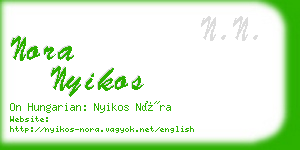 nora nyikos business card